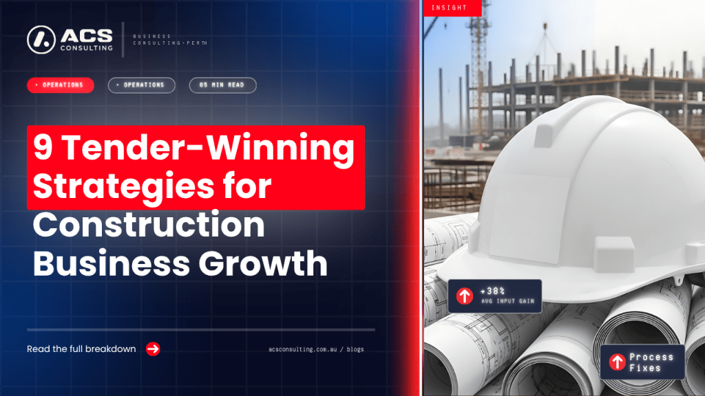 Construction Tenders guide featuring nine proven strategies to improve tender success rates, win more projects, and grow a construction business in 2026.