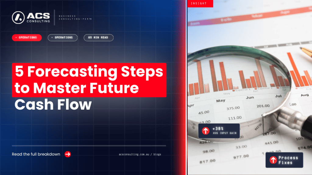 Financial Forecasting guide outlining five smart steps to predict cash flow, improve budgeting, strengthen financial planning, and support business growth in 2026.