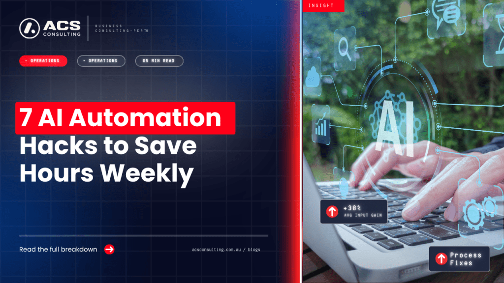 AI Automation for Small Business strategies helping companies reduce manual tasks, improve efficiency, save time, and increase productivity through automation tools.