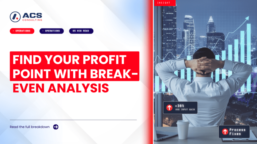 Break-even analysis guide showing how businesses can calculate their profit starting point, understand costs, set sales targets, and improve financial decisions in 2026.