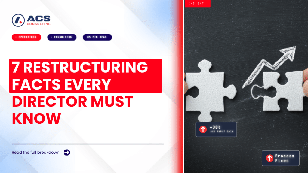 Small Business Restructuring guide explaining seven important things Australian directors should know about managing financial challenges and business recovery in 2026.