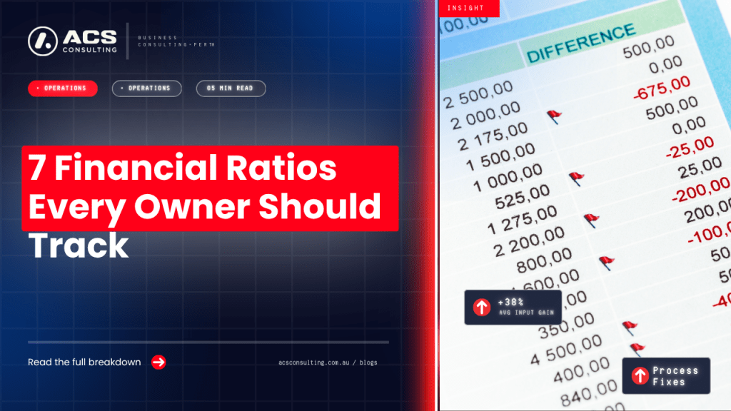 Financial Ratios guide explaining seven key numbers business owners should monitor to measure performance, profitability, financial health, and growth in 2026.