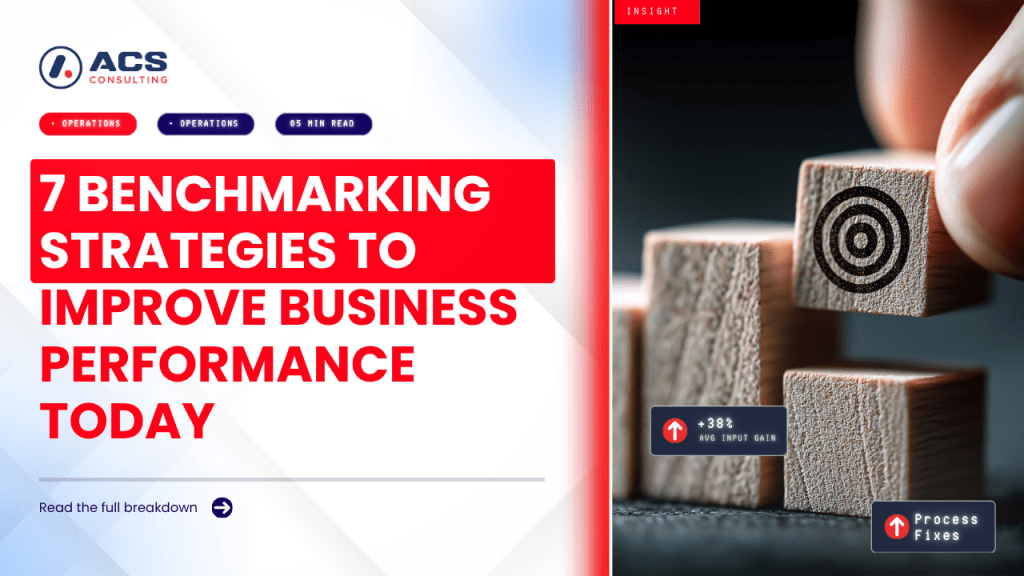 Business Benchmarking guide explaining seven smart ways to compare business performance, identify improvement opportunities, and drive growth in 2026.