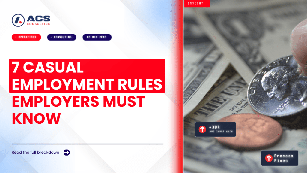 Casual Employment guide explaining seven important things Australian employers should understand about casual worker rights, obligations, and compliance in 2026.