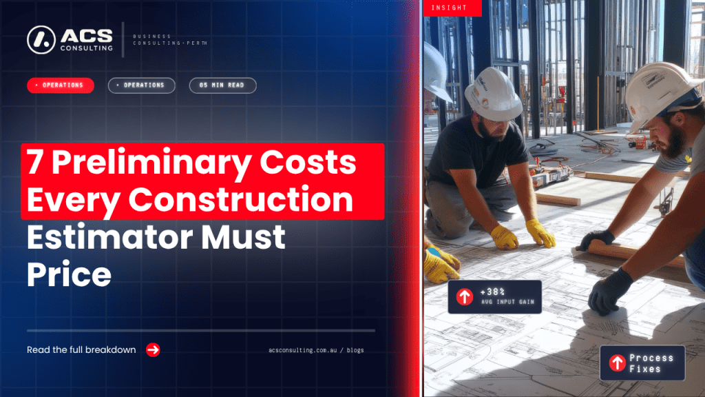Construction Preliminaries guide explaining seven essential project costs estimators should include when preparing accurate construction estimates in 2026.