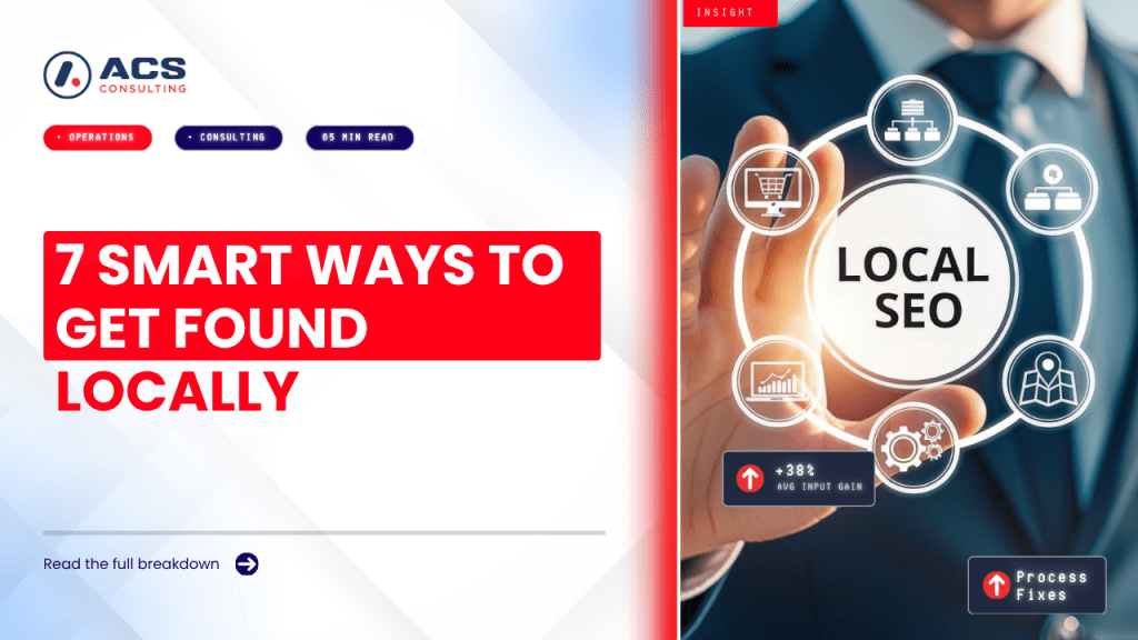 Local SEO guide explaining seven smart ways businesses can improve local search visibility and attract nearby customers in 2026.