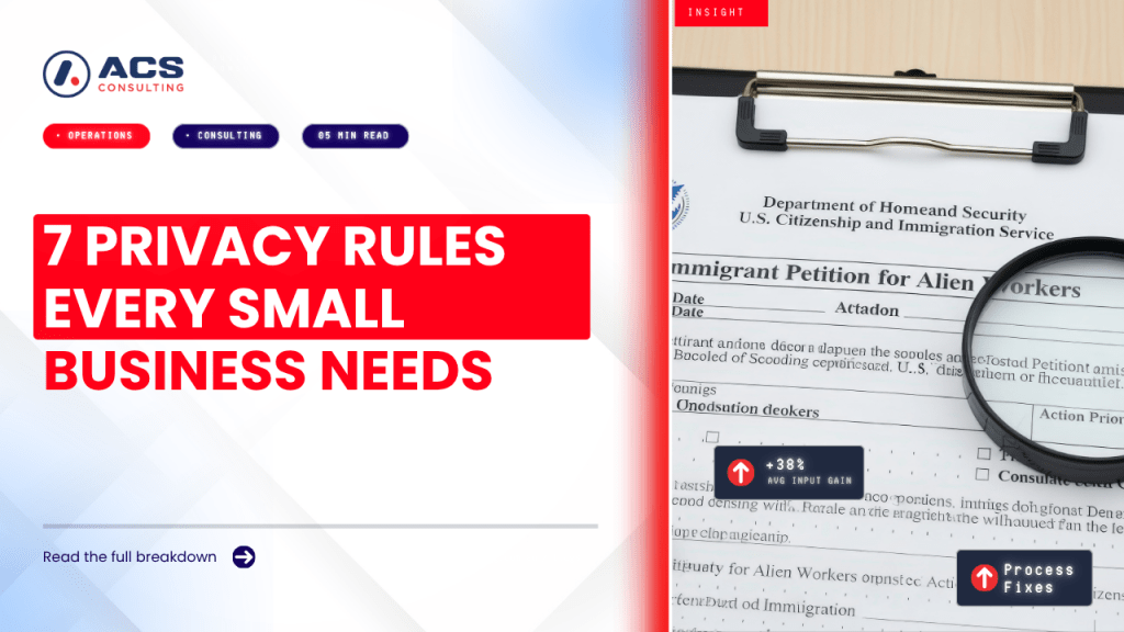 Privacy Act for Small Business guide explaining seven important actions Australian owners should take to protect customer data and meet compliance obligations in 2026.