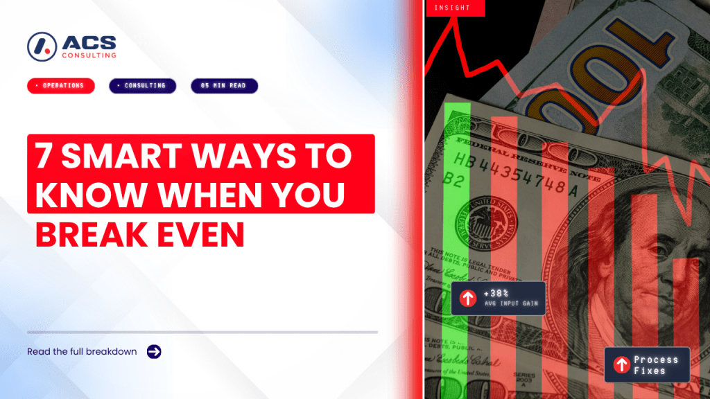 Break-Even Analysis guide explaining seven ways businesses can understand fixed costs, variable costs, pricing, sales targets, margins and profitability in 2026.