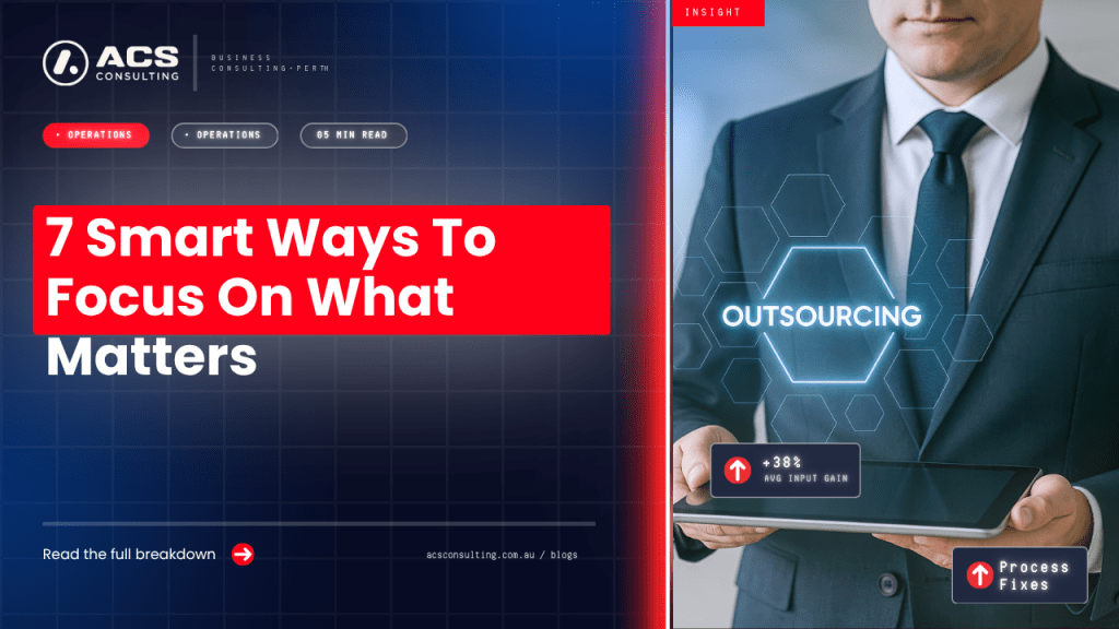 Outsourcing guide explaining seven ways Australian businesses can delegate non-core work, improve efficiency, control costs and focus on their core strengths in 2026.