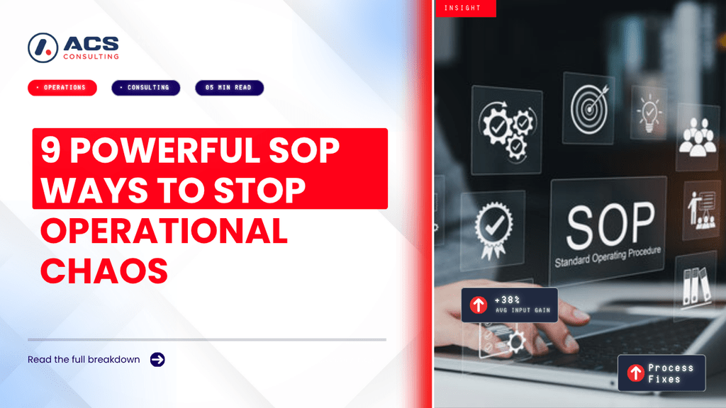 Standard Operating Procedures for Small Business to reduce operational chaos